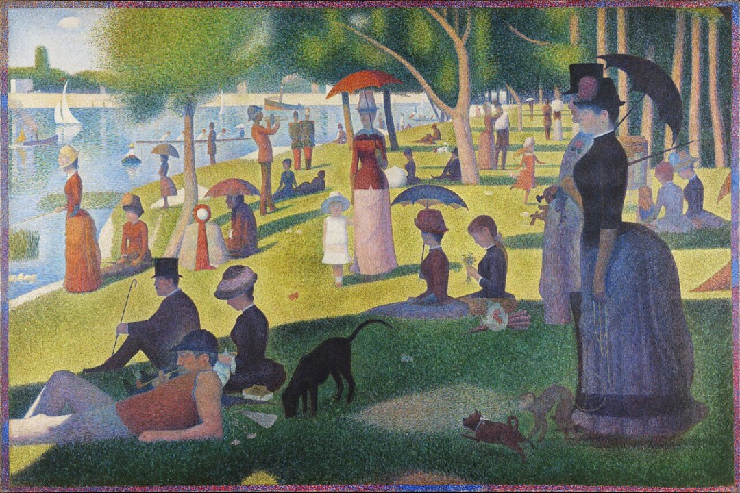Pointillism Sunday Afternoon Park