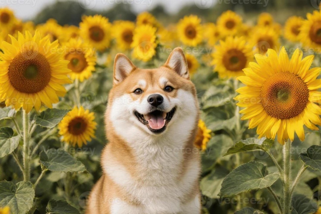 Shiba Inu Cheerful Pose