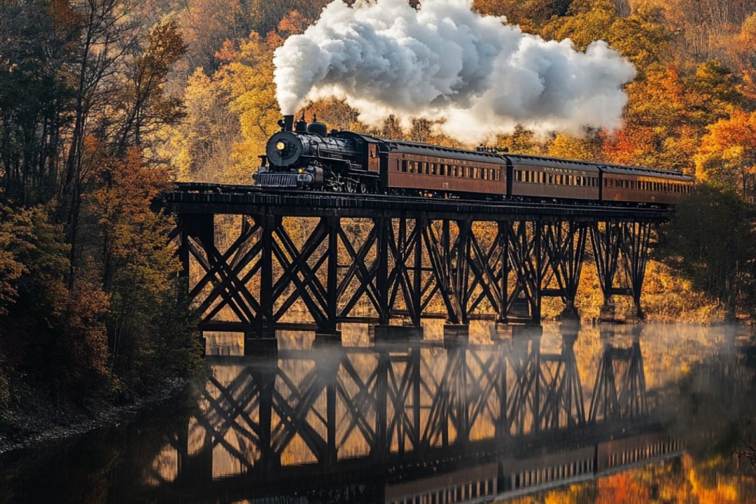 Historic Steam Train Viaduct Crossing