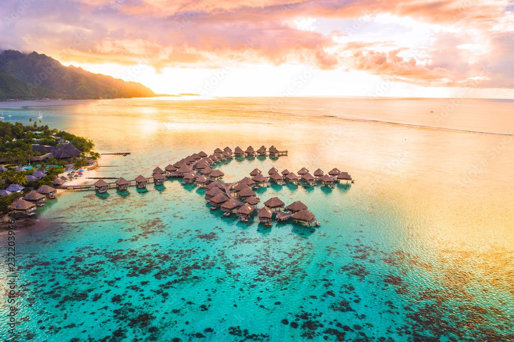 Tahiti Coral Reef Aerial